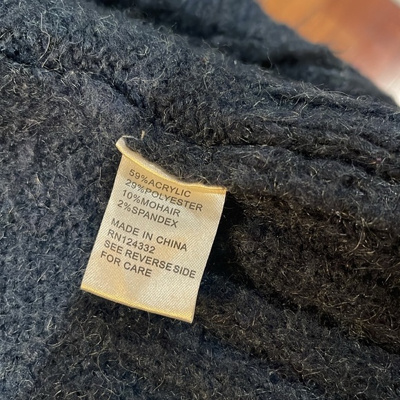 Navy Nikki Textured Knit Long Sleeveless Cardigan Snuggle Worthy size XL - Picture 10 of 11